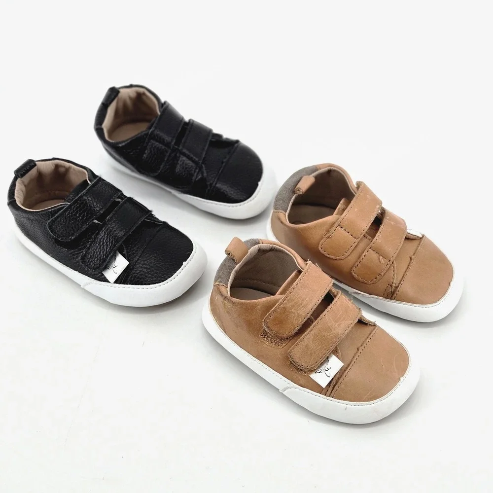 Little Love Bug Toddler Shoes Size 6 Lot Tan Used Black NWOT Barefoot Sneakers